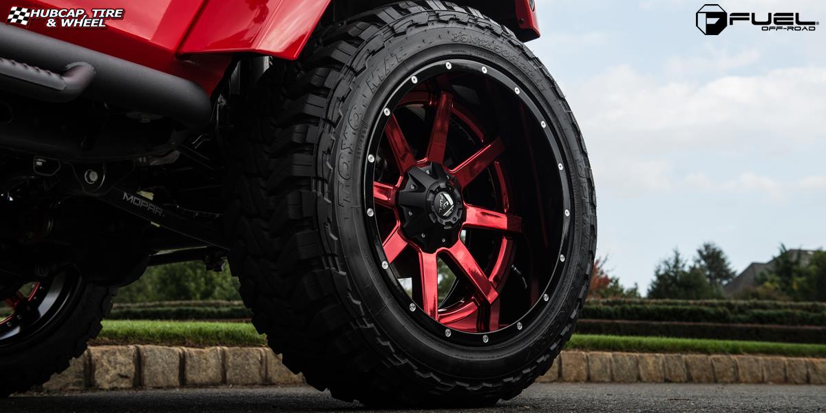 vehicle gallery/jeep wrangler fuel maverick d260 22X12 Transparent Red clear wheels and rims